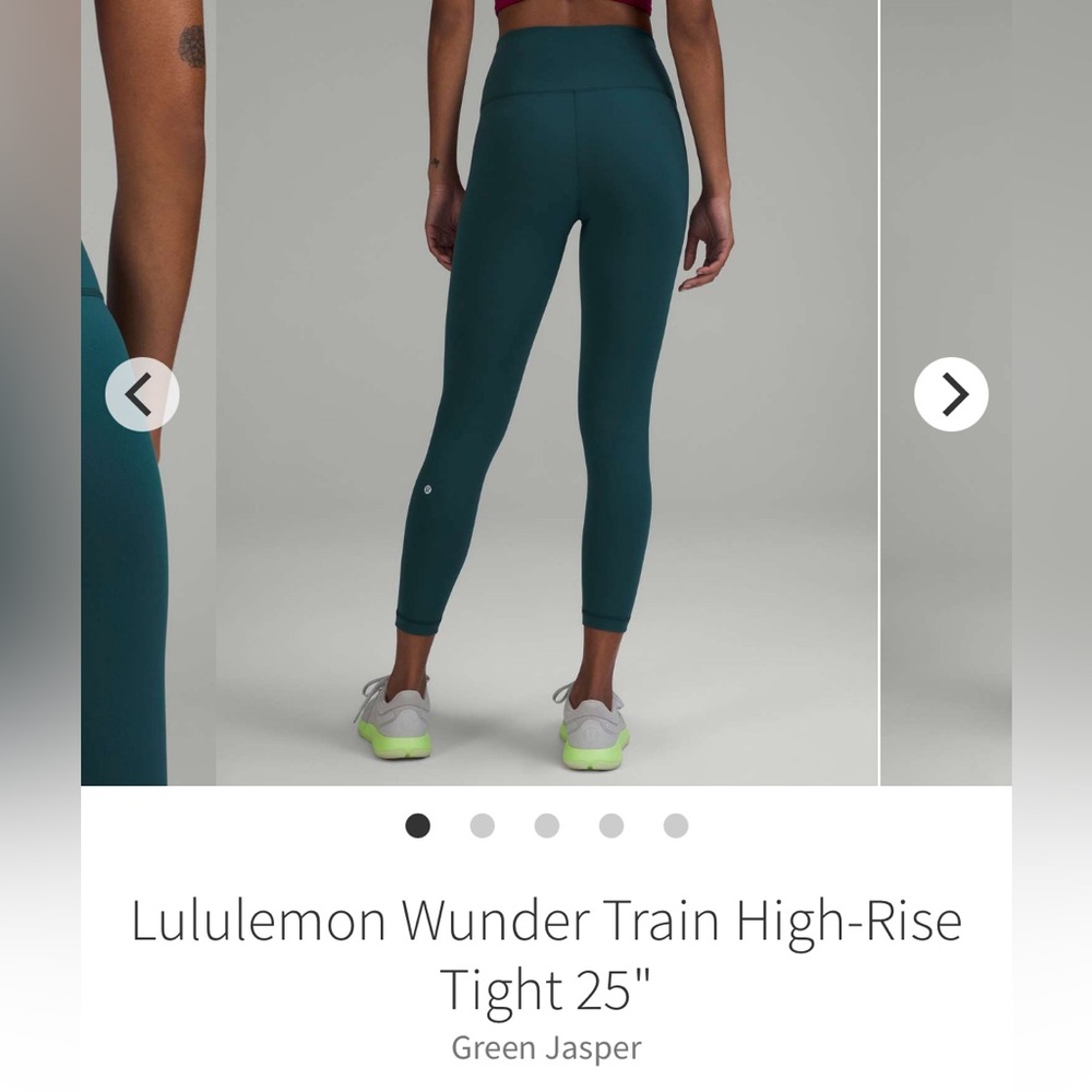 Lululemon Wunder Train 25” Green Jasper